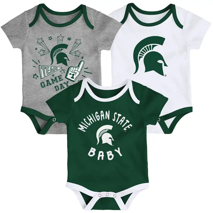Ensemble 3 pièces Michigan State Spartans NCAA pour nouveau-né 20