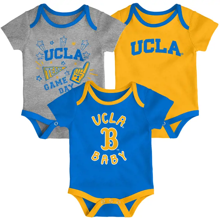 UCLA Bruins Ensemble 3 pièces bébé grenouillère NCAA 20 BLEU