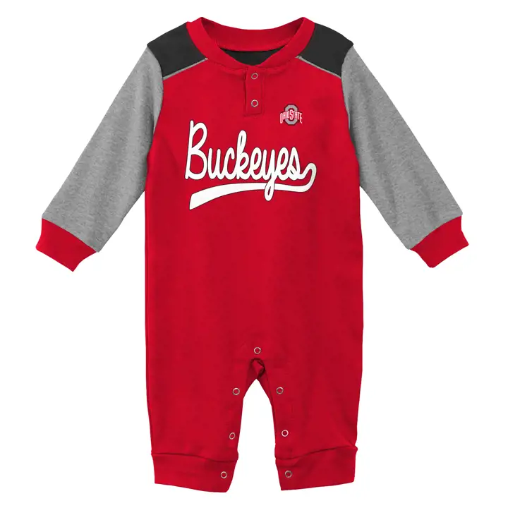 Grenouillère Ohio State Buckeyes NCAA Newborn Scrimmage LS 20 RE