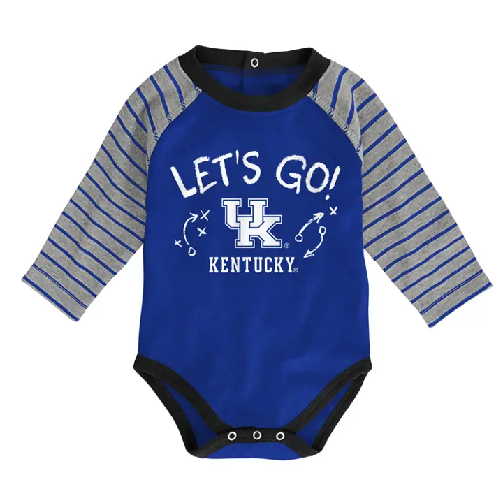 Combinaison et pantalon Kentucky Wildcats NCAA nouveau-né Touchdown à manches longues