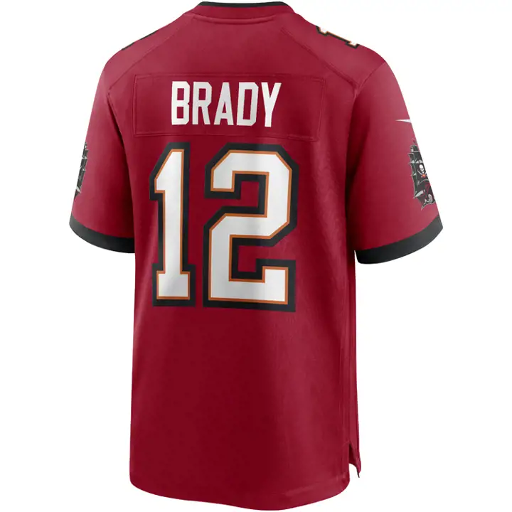 Maillot de match NFL Tampa Bay Buccaneers Tom Brady rouge