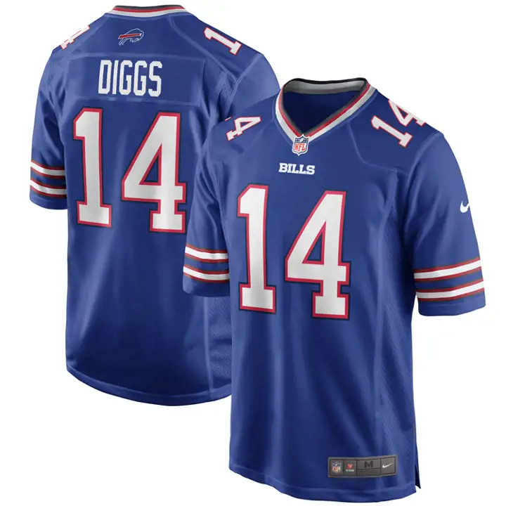 Maillot de match NFL des Buffalo Bills, Stefon Diggs, bleu