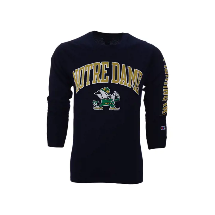 T-shirt à manches longues Notre Dame Fighting Irish NCAA Slogan taille moyenne