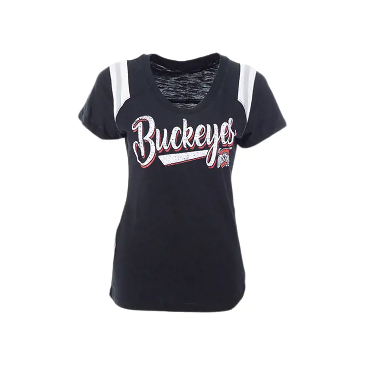 T-shirt Femme Ohio State Buckeyes NCAA All In Slub 20 BLK