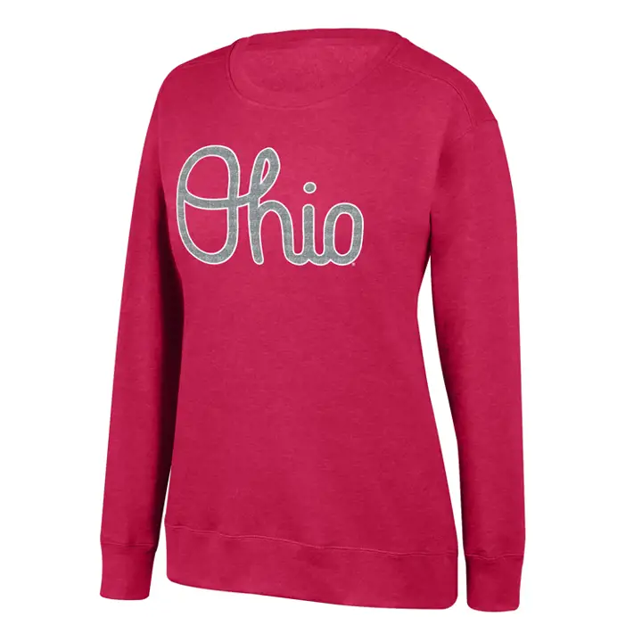 Sweat-shirt Femme Pailleté Ohio State Buckeyes NCAA 20 ROUGE