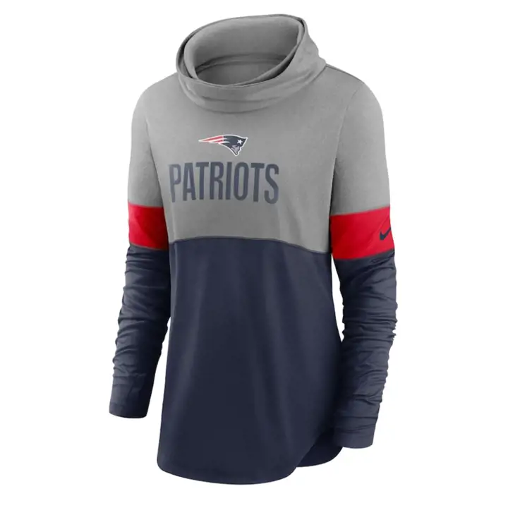New England Patriots NFL Femme Col Bénitier ML 20 gris/marine