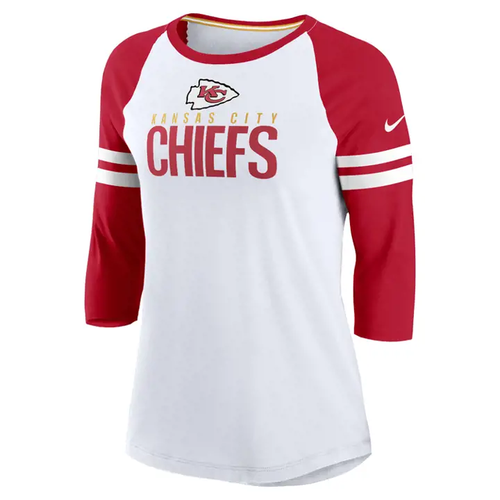 Kansas City Chiefs NFL Femme Manches 3/4 Raglan 20 Rouge