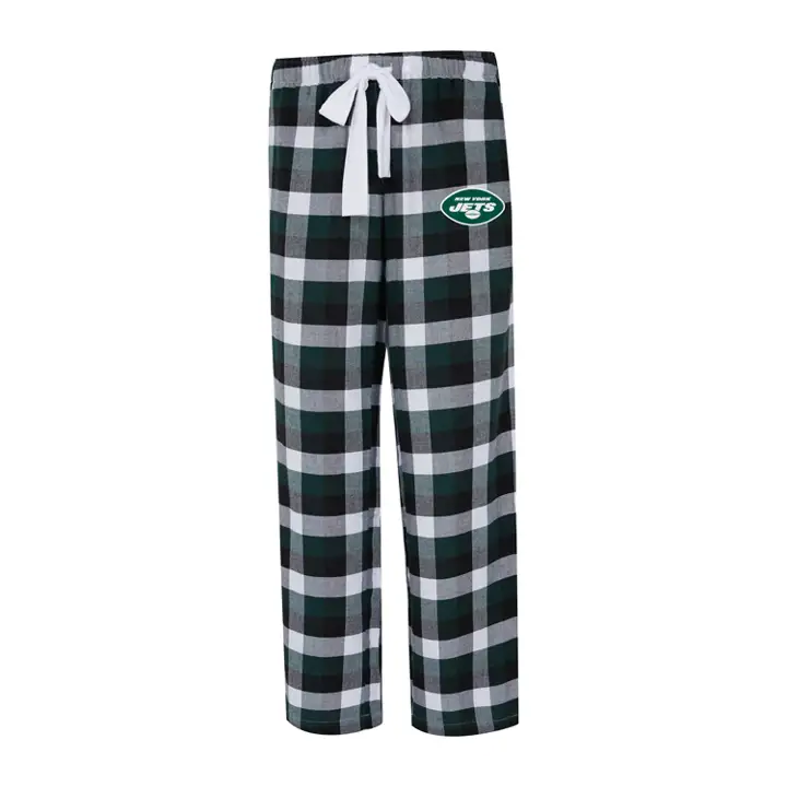 Pantalon de pyjama à carreaux New York Jets NFL pour femme 20 GRN/BLK