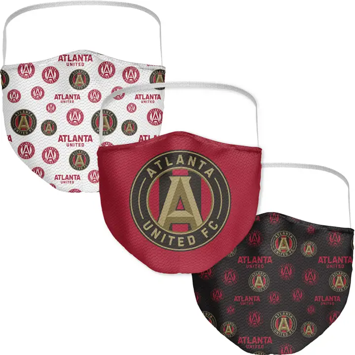 ATLANTA UNITED FC Lot de 3 masques en tissu