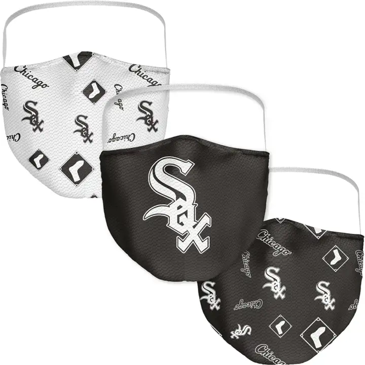 Masque en tissu réutilisable CHICAGO WHITE SOX (lot de 3)