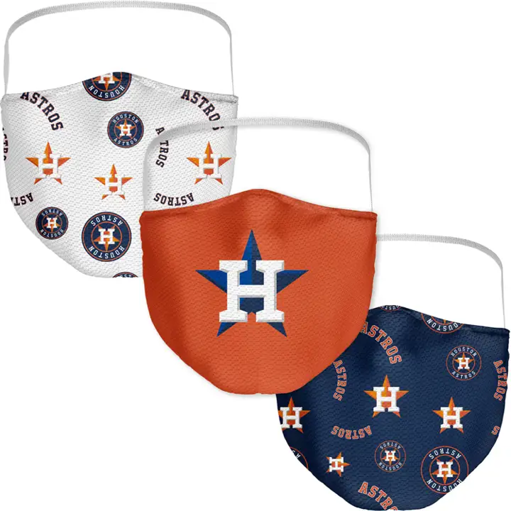 Masque facial des HOUSTON ASTROS, paquet de 3