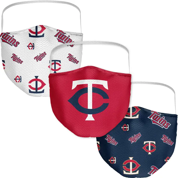 MINNESOTA TWINS Lot de 3 masques en tissu