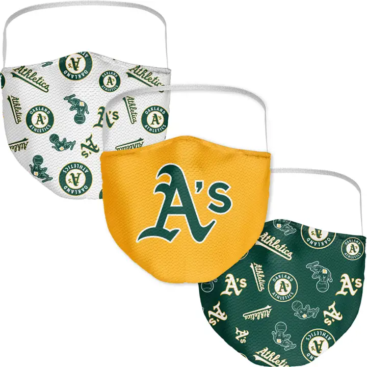 Lot de 3 masques Oakland Athletics
