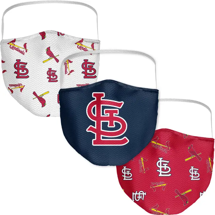 ST. LOUIS CARDINALS Lot de 3 masques en tissu