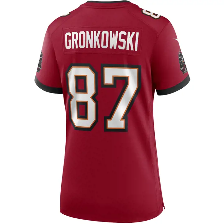 Maillot de match NFL Buccaneers pour femme Rob Gronkowski rouge
