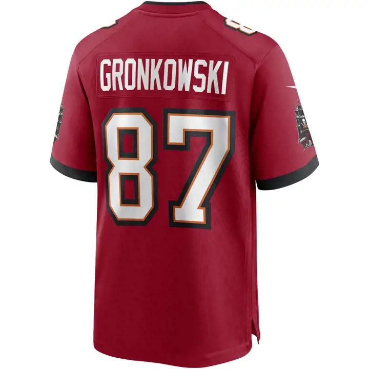 Maillot de football américain NFL Tampa Bay Buccaneers Rob Gronkowski rouge