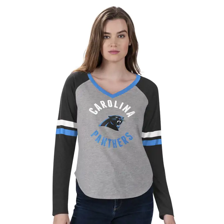 T-shirt Carolina Panthers NFL Asterisk LS pour Femme 20