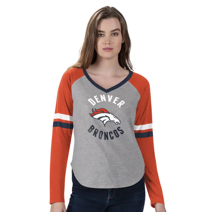 T-shirt Denver Broncos NFL manches longues pour femme avec astérisque 20