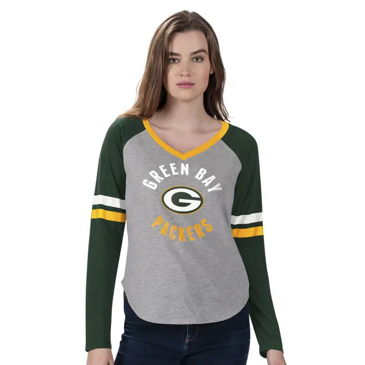 T-shirt à manches longues Asterisk NFL Green Bay Packers pour femme 20