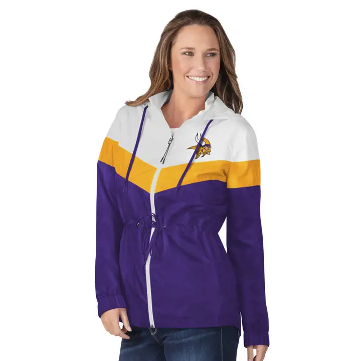 Veste légère de stade NFL Minnesota Vikings pour femme 20