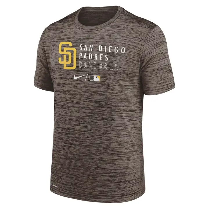 T-shirt d'entraînement de baseball MLB des Padres de San Diego - Marron