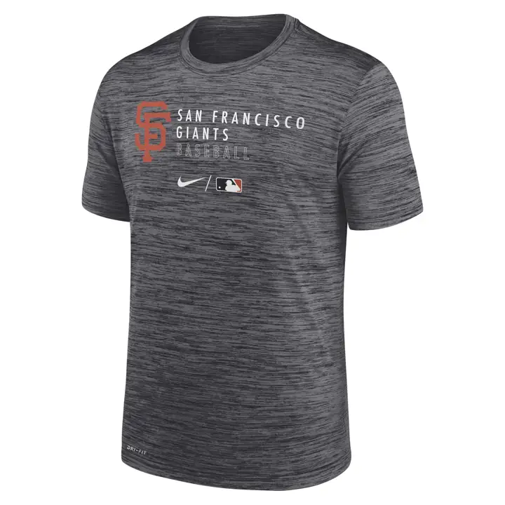 T-shirt d'entraînement de baseball MLB San Francisco Giants Velocity noir