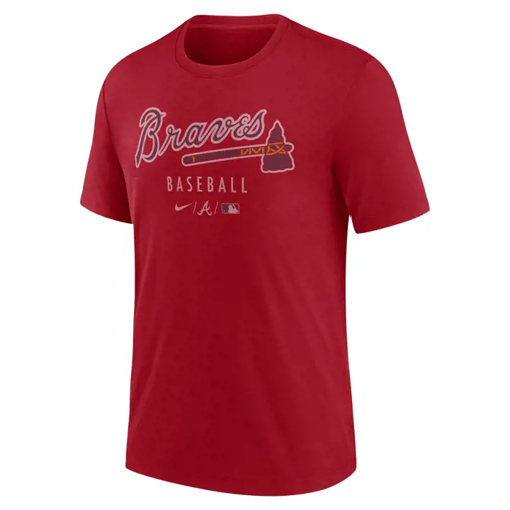 T-shirt Atlanta Braves MLB Early Work Dri-Blend Rouge
