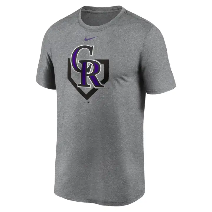 T-shirt icône légende MLB Colorado Rockies gris