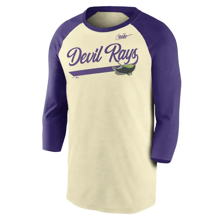 Tampa Bay Rays MLB Coop Replay Raglan ivo/pur