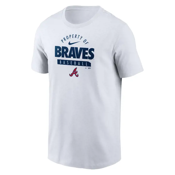 T-shirt d'entraînement Nike MLB des Braves d'Atlanta blanc