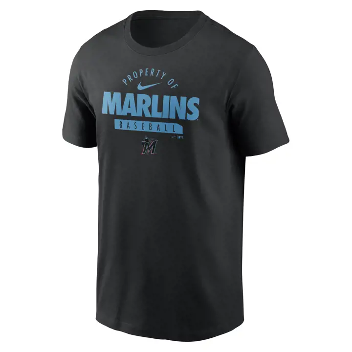 T-shirt d'entraînement Nike MLB Miami Marlins noir