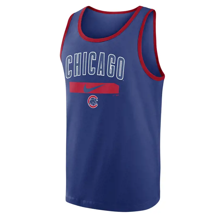 Chicago Cubs MLB Nike Débardeur Wordmark Bleu Royal