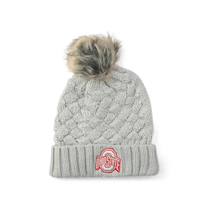 Ohio State Buckeyes OSU Frankie tricoté Femme GRIS