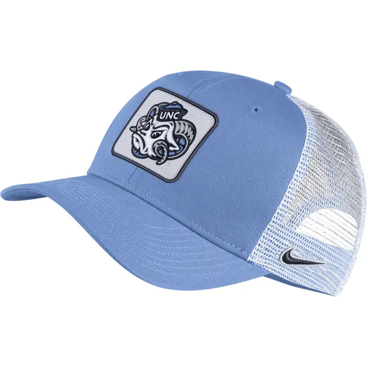 N. Caroline NCAA NK Écusson Casquette Trucker bleu/blanc