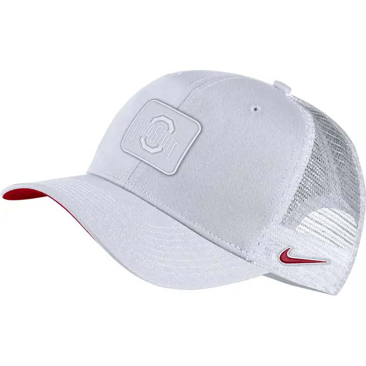 Casquette trucker Ohio State NCAA NK, écusson, blanche