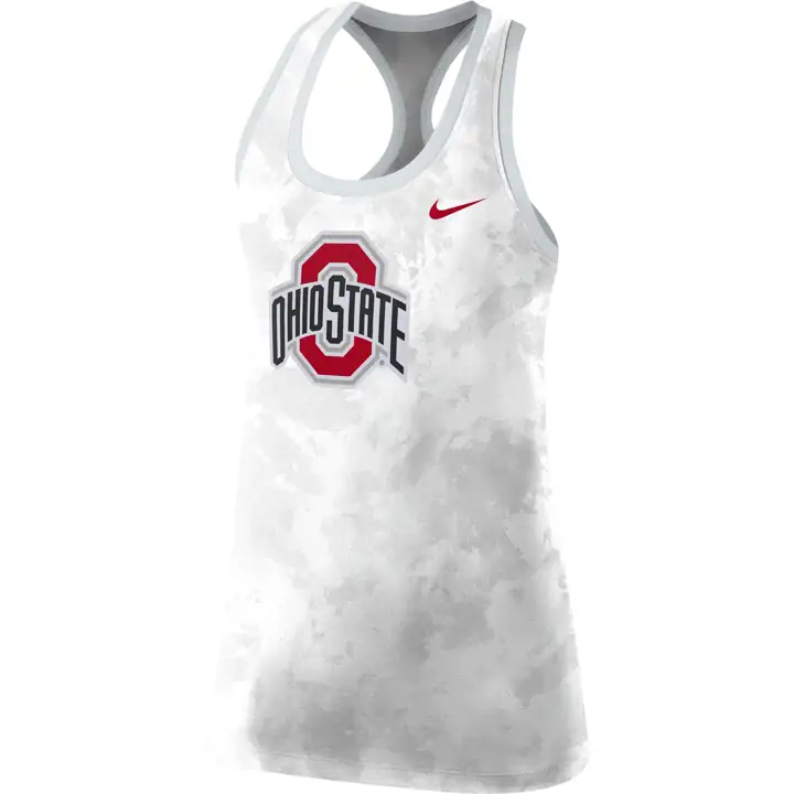 Débardeur dos nageur Ohio State Buckeyes NCAA pour femme 21 BLANC