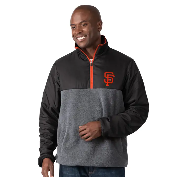 Chandail demi-zip d'avance MLB des Giants de San Francisco