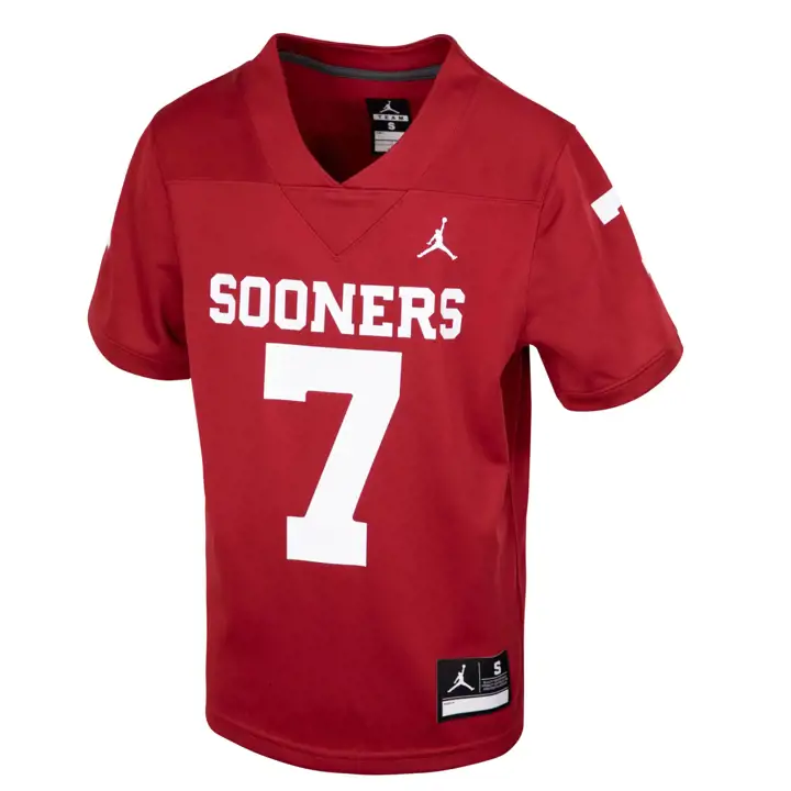 Maillot de football américain réplique pour enfant Oklahoma Sooners NCAA 19 crim