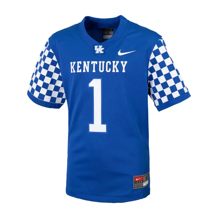 Maillot de match de football américain replica NCAA Kentucky Wildcats pour enfant 18 rbl