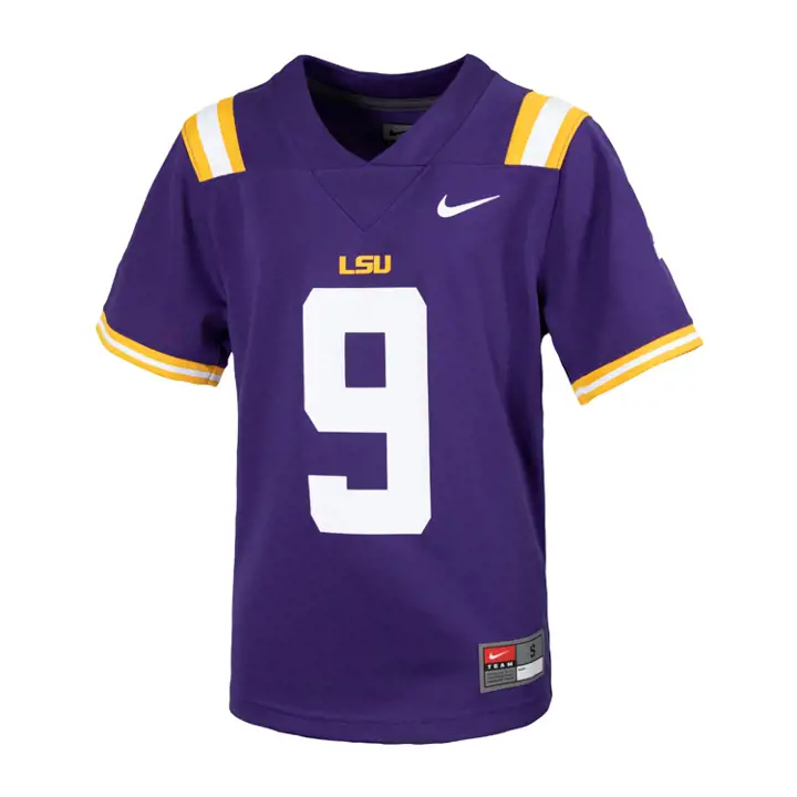 Maillot de football L.S.U. NCAA Replica Game pour enfants 18 violet