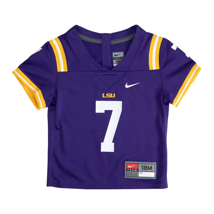 Maillot de match de football américain L.S.U. NCAA pour bébé, réplique pur
