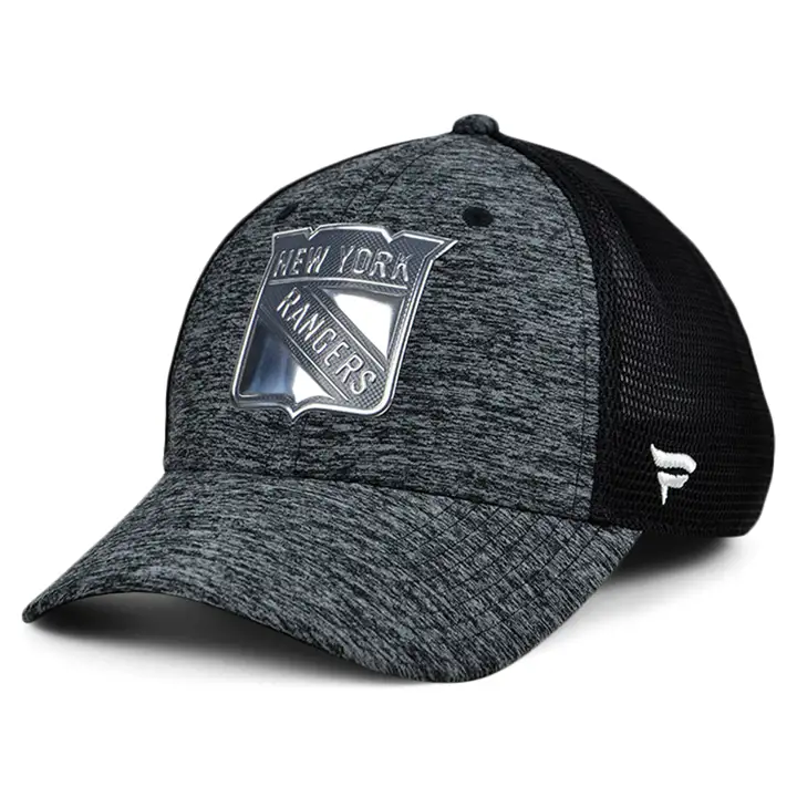 New York Rangers LNH Casquette camionneur chromée grise
