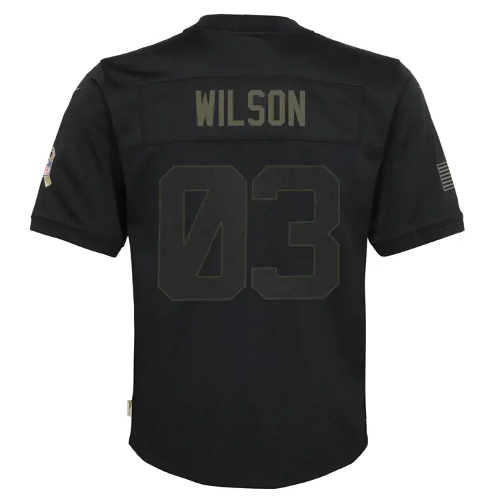 Maillot NFL Seahawks de Seattle pour jeune STS 20 Wilson noir