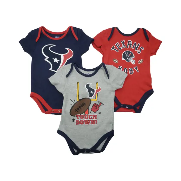 Ensemble grenouillère 3 pièces Houston Texans NFL Nouveau-né Champion 21 marine