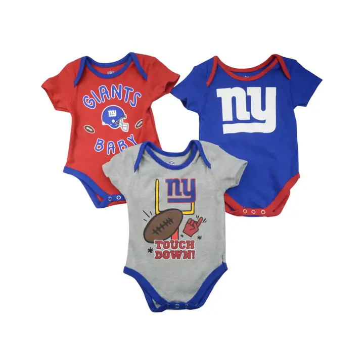 Ensemble grenouillère 3 pièces New York Giants NFL pour nouveau-né Champ 21 rbl