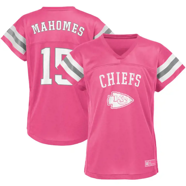 Maillot NFL Kansas City Chiefs Fille Mahomes rose