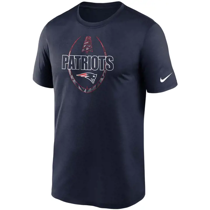 T-shirt icône de football NFL enfant New England Patriots 20 ans marine