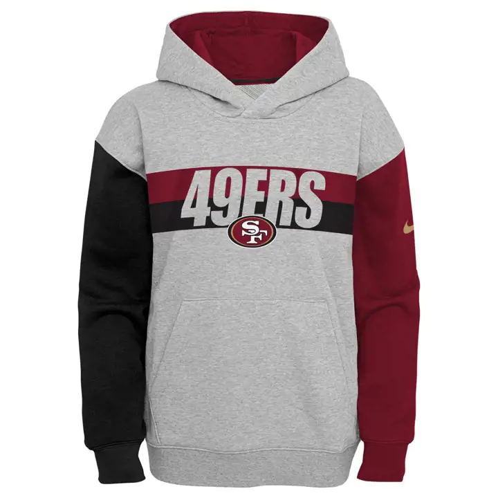 Sweat à capuche enfant NFL San Francisco 49ers Heritage 20 gris