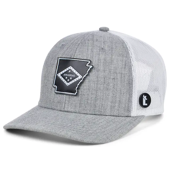 Local Crowns Le Casquette Trucker Courbée Overcast Arkansas gris/blanc