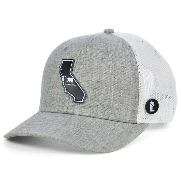 Local Crowns Casquette trucker incurvée CALIFORNIA gris/blanc